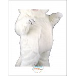 White Shaggy Cat Mascot Costume
