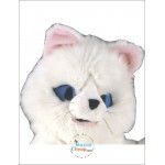 White Shaggy Cat Mascot Costume