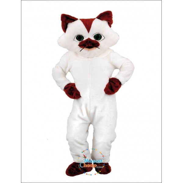 White Cute Cat Mascot Costume