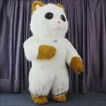 Cat Plush White Inflatable Mascot Costume