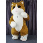 Cat Plush Yellow Inflatable Mascot Costume