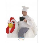 Happy Cute Chicken back Mascot Costume