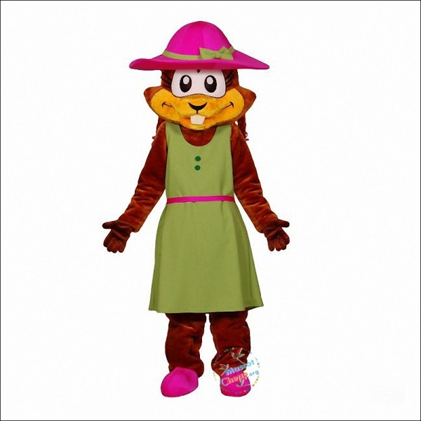 Chipmunk girl Mascot Costume