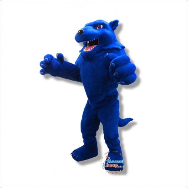 Blue Wolf Mascot Costume