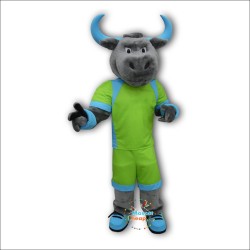 College Handsome Bull Mascot Costume