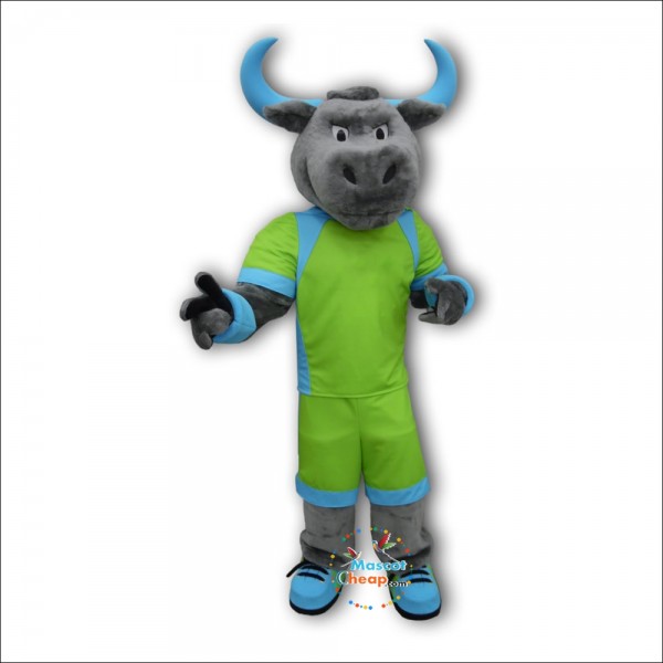 College Handsome Bull Mascot Costume
