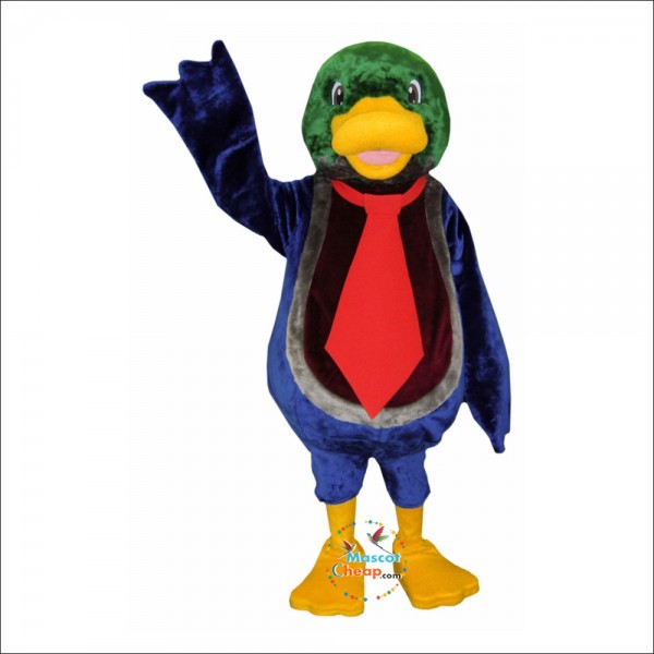 College Handsome Duck Mascot Costume