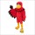 College Red Bird Mascot Costume