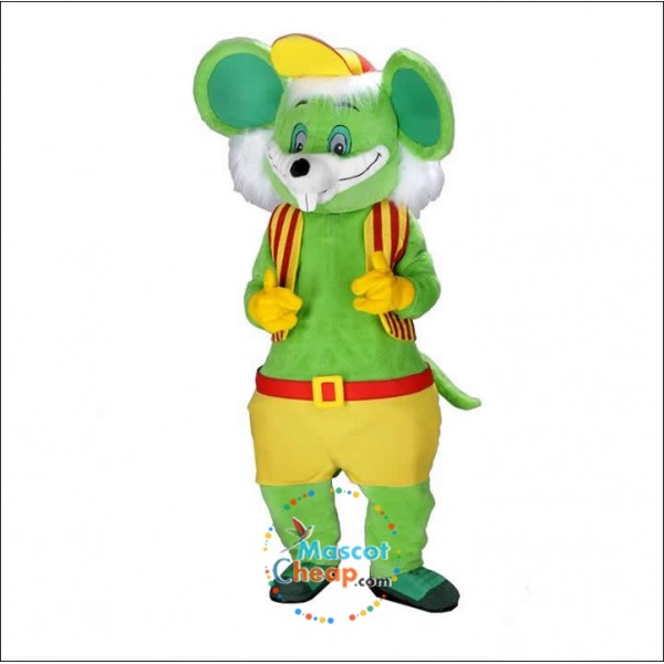 Green Mouse Mascot Costume