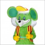 Green Mouse Mascot Costume