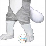 Grey Power Husky Mascot Costume