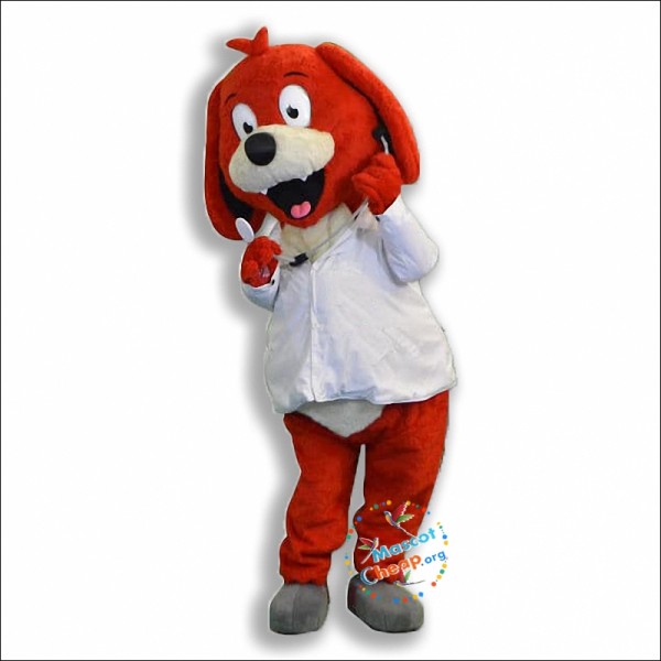 Custom Red Dog Mascot Costume