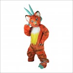 Cute Orange Dragon ​​Mascot Costume
