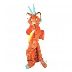 Cute Orange Dragon ​​Mascot Costume