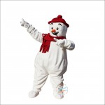 Cute Red Hat Snowman Mascot Costume