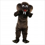 Deep Brown Gopher Mole Cartoon Mascot Costume