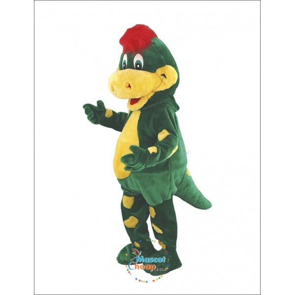 Cute Green Dragon Mascot Costume