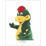 Cute Green Dragon Mascot Costume