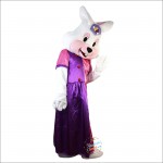 Easter Bunny Costume Adult Size Faux Fur Shaggy Mascot Costume