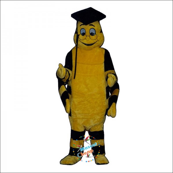 Educated Worm Mascot Costume