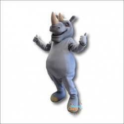 Happy Rhino Mascot Costume