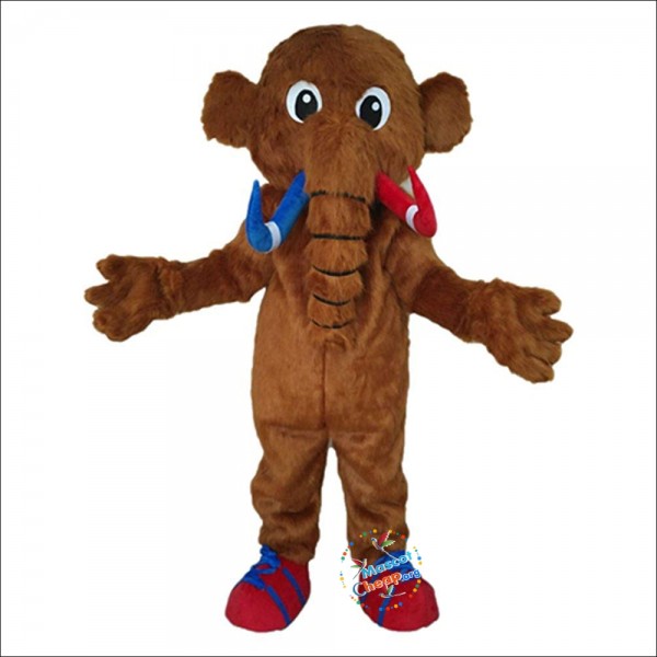 Elephant Brown Mammoth Mascot Costume
