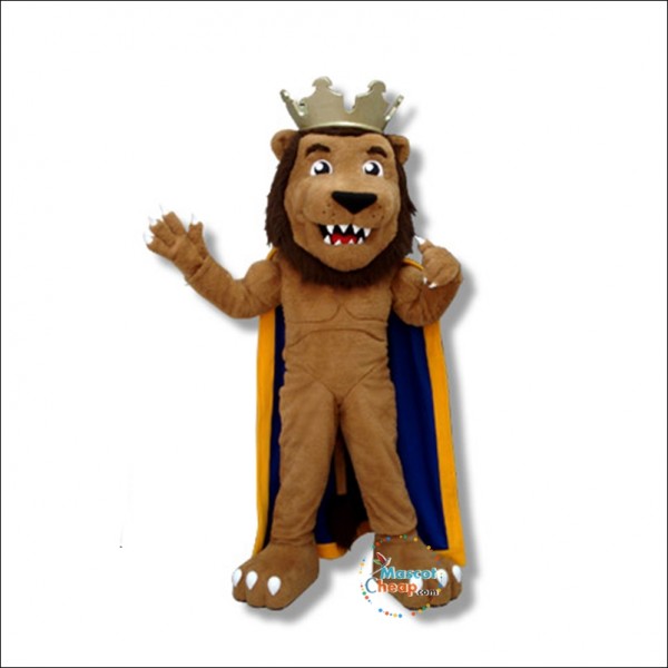 Happy Crown Lion Mascot Costume