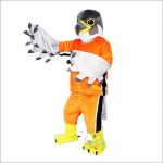Gery Eagle Hawk Falcon Cartoon Mascot Costume