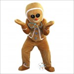 Gingerbread Man Cartoon Mascot Costume