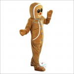 Gingerbread Man Cartoon Mascot Costume