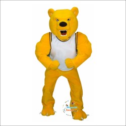 Golden Ferocious Power Bear Mascot Costume