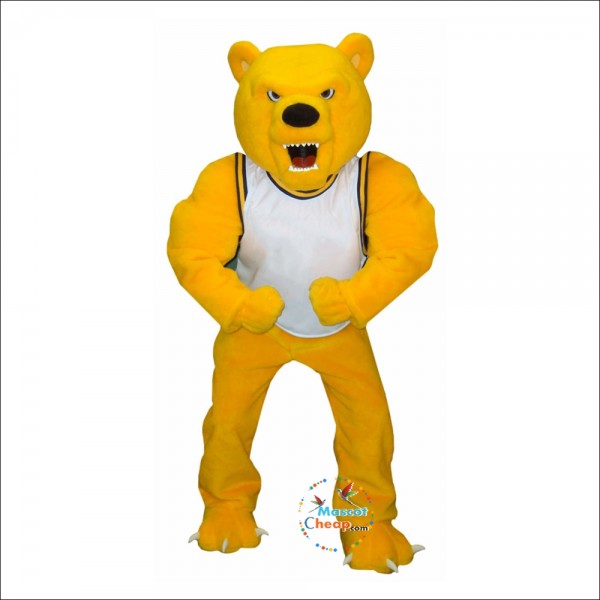 Golden Ferocious Power Bear Mascot Costume