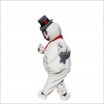 Gray Hat Snowman Mascot Costume