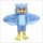 Gray Long-Haired Owl Cartoon Mascot Costume