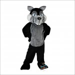 Gray Wolf Wolfish Cartoon Mascot Costume