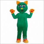 Green Cat Mascot Costume