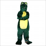 Green Crocodile Cartoon Mascot Costume