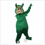 Green Devil Genius Monster Cartoon Mascot Costume