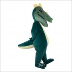 Green Dinosaur Dragon Crocodilian Cartoon Mascot Costume
