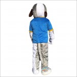 Grey Dog Cartoon Mascot Costume