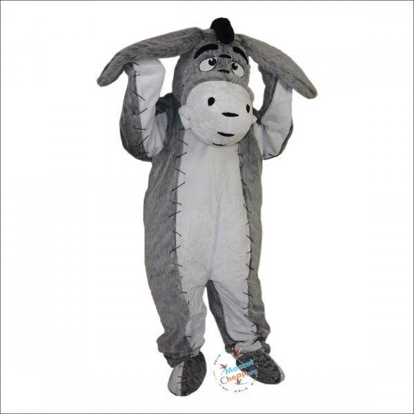Grey Donkey Jackass Neddy Cartoon Mascot Costume