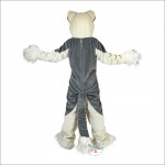 Grey Fox Dog Husky Cartoon Mascot Costume