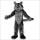 College Grey Power Wolf Mascot Costume