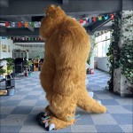 Hairy Monster Yellow Inflatable Mascot Costume