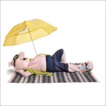 Handsome Swimming Pig Mascot Costume