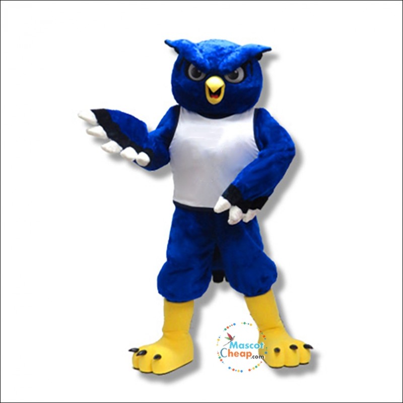 College Blue Owl Mascot Costume