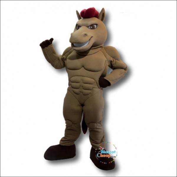 College Power Cool Mustang Mascot Costume