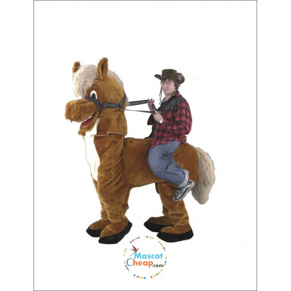 Brown Horseback Mascot Costume