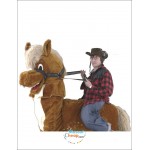 Brown Horseback Mascot Costume