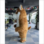 Husky Plush Yellow Inflatable Mascot Costume